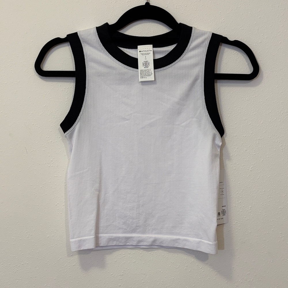 Athleta White and Black Tank Top